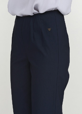 Темно-синие кэжуал демисезонные прямые брюки Laurie