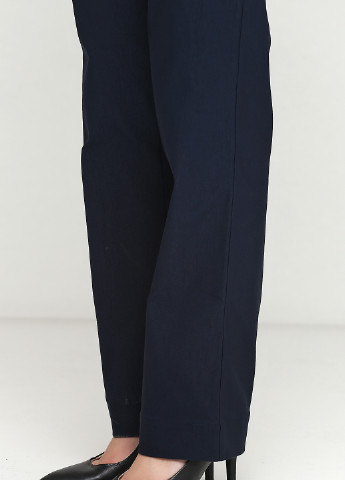 Темно-синие кэжуал демисезонные прямые брюки Laurie