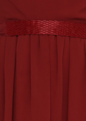 Бордовое кэжуал платье а-силуэт Zero однотонное