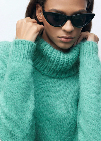 Зеленый зимний свитер SHEIN