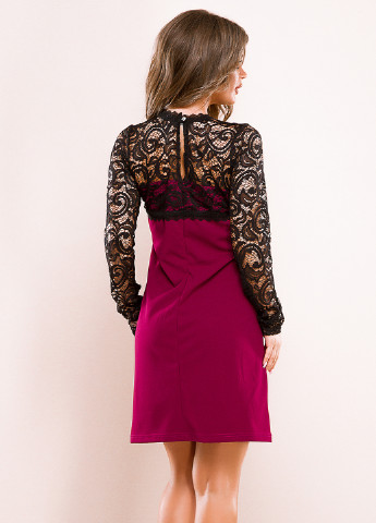 Фиолетовое кэжуал платье Lady Style однотонное