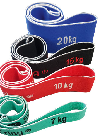 Набор резинок для фитнеса тканевых Elasti'ring в коробке 4 шт (SLTS-0149) Sveltus (254398173)