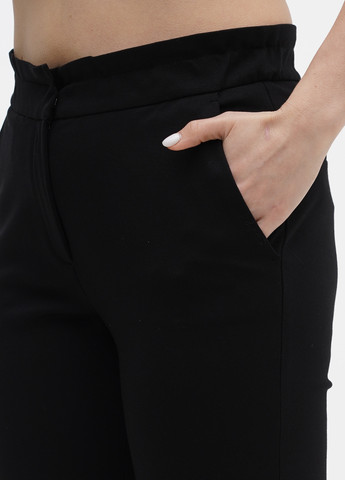 Черные кэжуал демисезонные зауженные, укороченные брюки S.Oliver