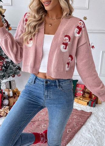 Кислотно-розовый демисезонный кардиган SHEIN