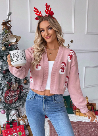 Кислотно-розовый демисезонный кардиган SHEIN