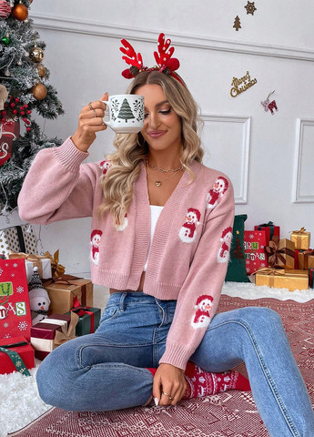 Кислотно-розовый демисезонный кардиган SHEIN