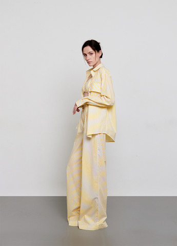 Комбинированные кэжуал летние палаццо брюки Anna Yakovenko