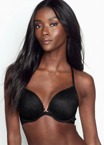 Чорний демісезонний комплект (бюстгальтер, труси) Victoria's Secret