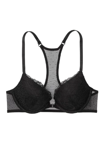 Чорний демісезонний комплект (бюстгальтер, труси) Victoria's Secret