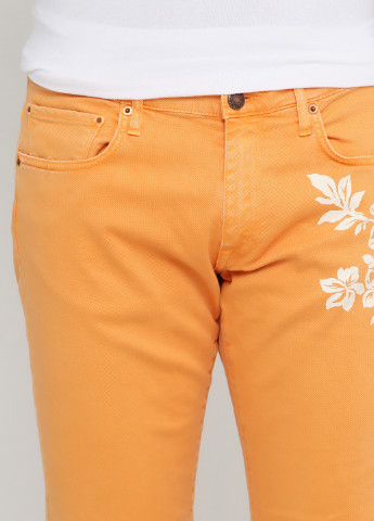 Оранжевые демисезонные прямые джинсы Religion