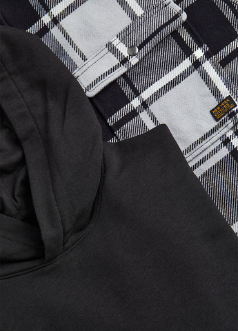 Чорний демісезонний комплект (худі, сорочка) H&M