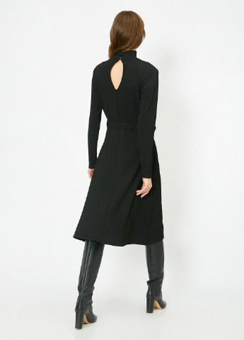 Чорна кежуал плаття, сукня сукня-водолазка KOTON однотонна