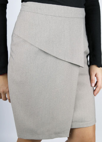 Темно-бежевая кэжуал однотонная юбка H&M карандаш