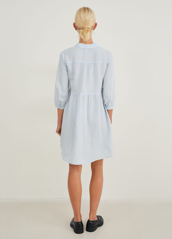 Світло-блакитна кежуал сукня сукня-сорочка C&A однотонна