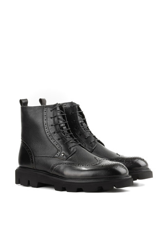 Черные зимние ботинки броги Arzoni Bazalini