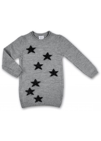 Кофта джемпер серый меланж со звездочками (T-104-98G-gray) Breeze (251313172)