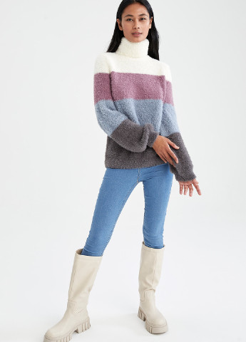 Лиловый демисезонный свитер DeFacto