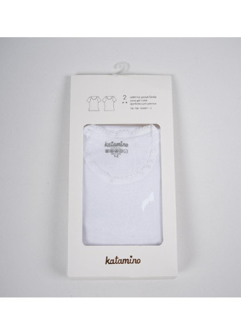 Белая демисезонная набор футболок для девочки Katamino K128069