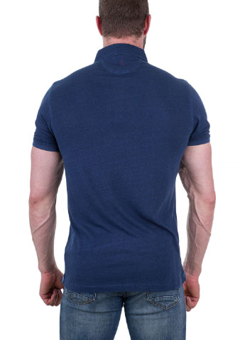 Синяя футболка-поло для мужчин COLOURS & SONS однотонная