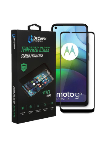 Стекло защитное Motorola Moto G9 Power Black (706085) BeCover (249609168)