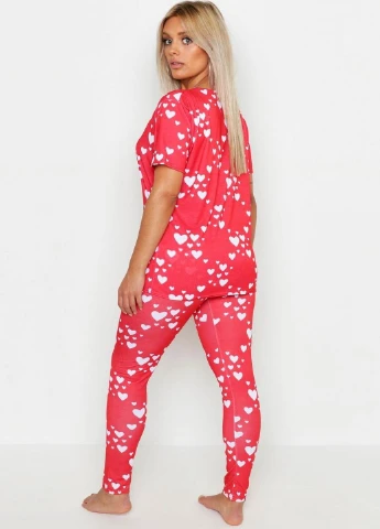 Красная всесезон пижама Boohoo