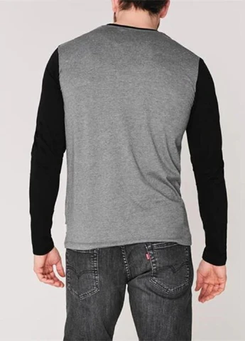Черный демисезонный кэжуал лонгслив Lee Cooper меланж