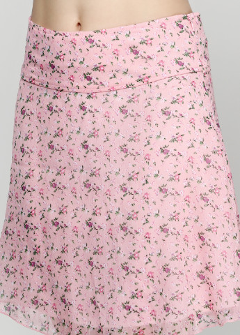 Светло-розовая кэжуал цветочной расцветки юбка Bangkok Look мини