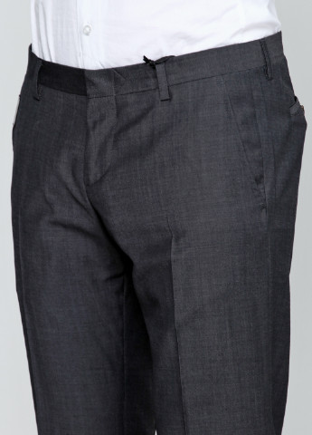 Серые классические демисезонные прямые брюки John Richmond