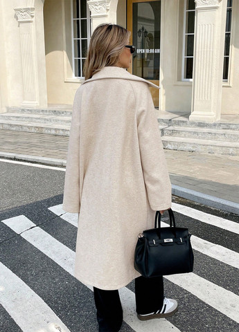 Світло-бежеве демісезонне Пальто однобортне SHEIN