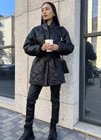 Чорна демісезонна демісезонна куртка Jadone Fashion