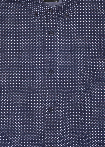 Сорочка C&A однотонна темно-синя кежуал бавовна