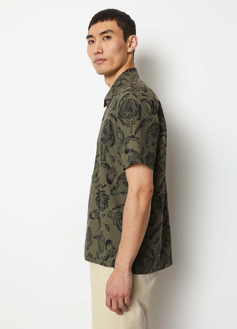 Темно-зеленая кэжуал рубашка с рисунком Marc O'Polo