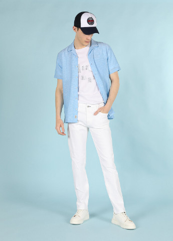 Белые демисезонные прямые джинсы Colin's