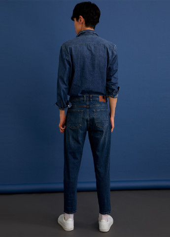 Джинсы DeFacto завужені темно-сині джинсові бавовна