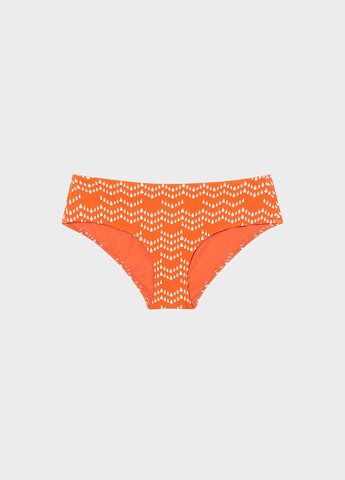 Оранжевые купальные трусики-плавки с абстрактным узором C&A