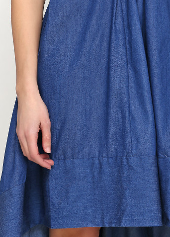 Синее кэжуал платье Andre Tan однотонное