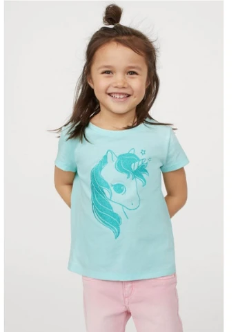 М'ятна літня футболка h & m 5205 92 см м'ятно - зелений H&M