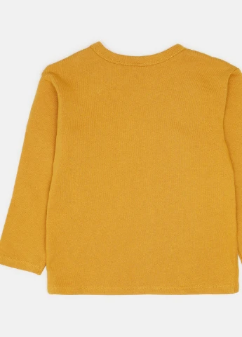 H&M світшот напис гірчичний кежуал бавовна