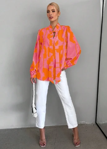 Комбинированная блуза SHEIN