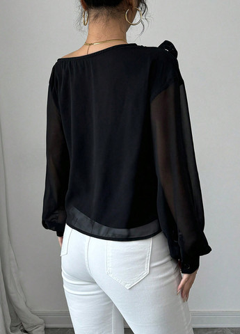 Чорна блуза SHEIN