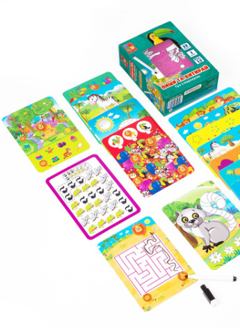 Гра настільна "Пиши та витирай. Зоопарк" VT5010-20 (укр) Vladi toys (255391262)