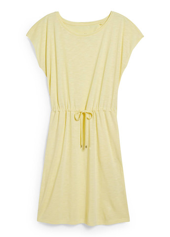 Желтое кэжуал платье футляр C&A меланжевое