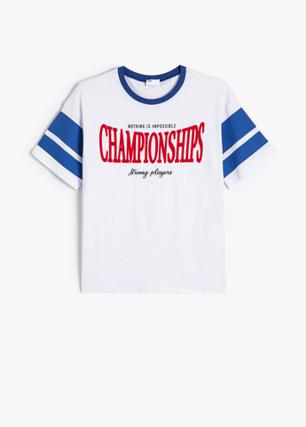 Белая летняя футболка KOTON