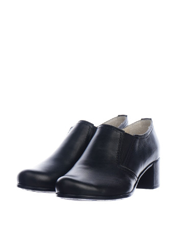 Черные женские кэжуал туфли на среднем каблуке украинские - фото