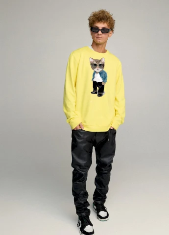 Жовтий світшот чоловічий oversize /no flis/ YAPPI (252258954)