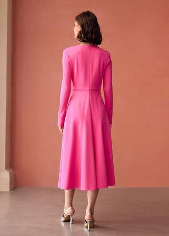 Фуксинова (кольору Фукія) святковий, кежуал сукня а-силует SHEIN однотонна