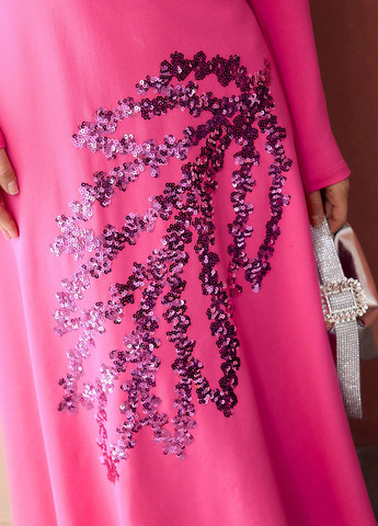 Фуксинова (кольору Фукія) святковий, кежуал сукня а-силует SHEIN однотонна