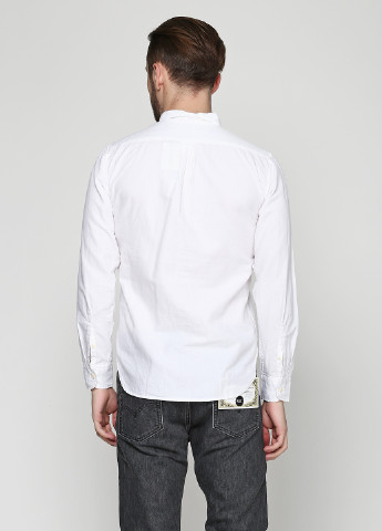 Белая кэжуал рубашка однотонная Levi's с длинным рукавом