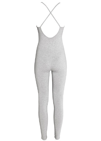 Комбінезон H&M комбінезон-брюки меланж світло-сірий кежуал