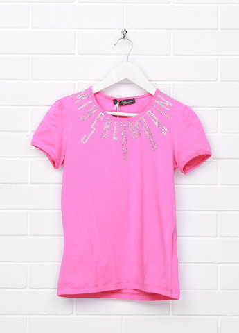 Рожева літня футболка з коротким рукавом Miss Blumarine